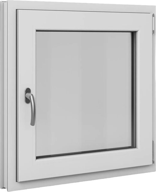Roro Fenster Basic Kunststoff-Profil Weiß, Dreifachverglasung, Dreh-Kipp-Funktion, B/H: 75 x 75 cm - Bild 1