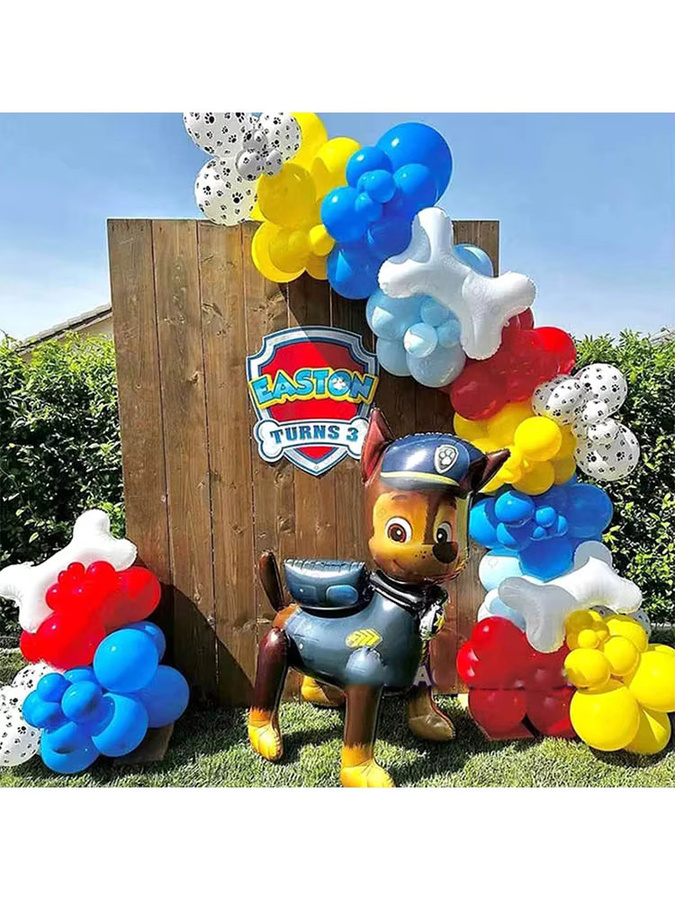 Paw Patrol Ballon Girlande Set mit 75 Teilen für Kindergeburtstage, Mehrfarbiges Party Dekorations-Kit mit Ryder, Chase, Skye und Everest Figuren - Bild 3