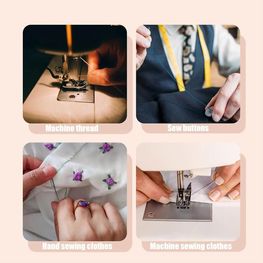 OZXHIXU Nähset mit mehrfarbigem Polyester-Nähgarn und Nadeleinfädler für Hand- und Maschinen-DIY-Nähprojekte - Bild 3