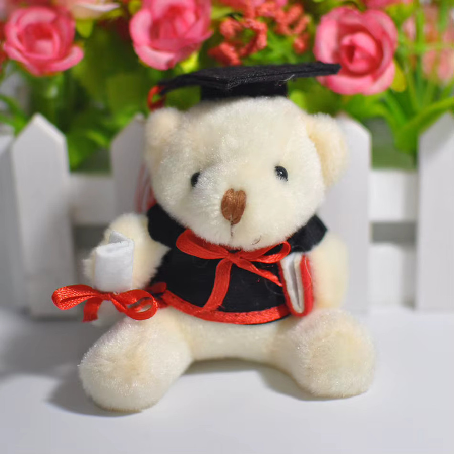 TLXT Schlüsselanhänger Plüsch-Pelz-Pompon-Doktor-Teddybär, light brown, Damen - Bild 6