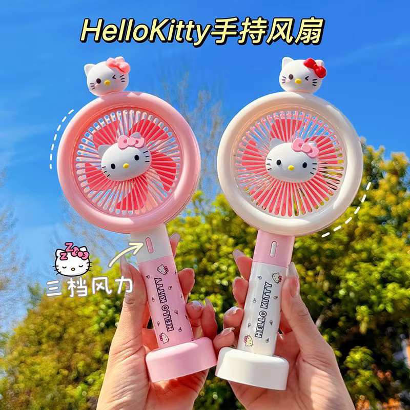 Sanrio Hello Kitty Tragbarer USB-Ventilator mit Kawaii Anime Druck für Studenten - Bild 2