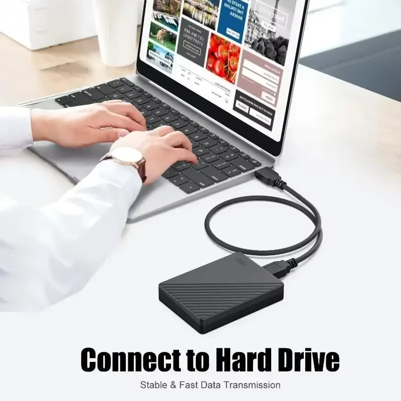 BAPPSUS USB 3.0 auf USB 3.0 Verlängerungskabel Dual USB-A für Hochgeschwindigkeits-Datenübertragung, Schwarz - Bild 3