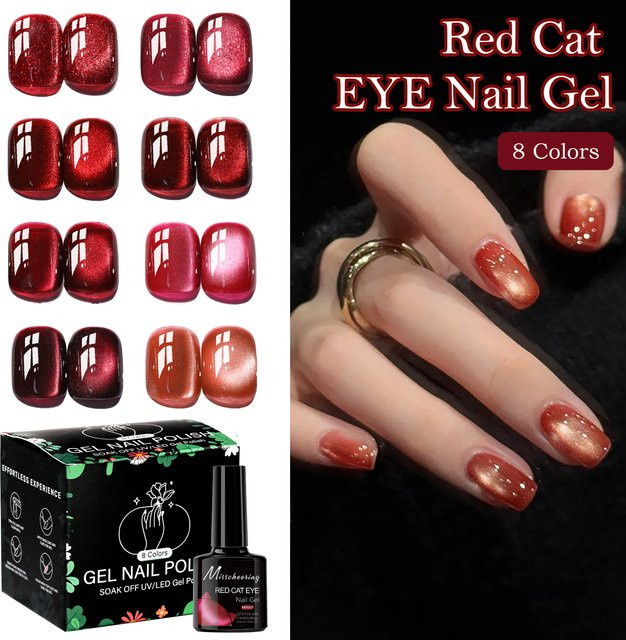 Misscheering Gel-Nagellack, roter Rubin, glänzend, Unisex - Bild 1