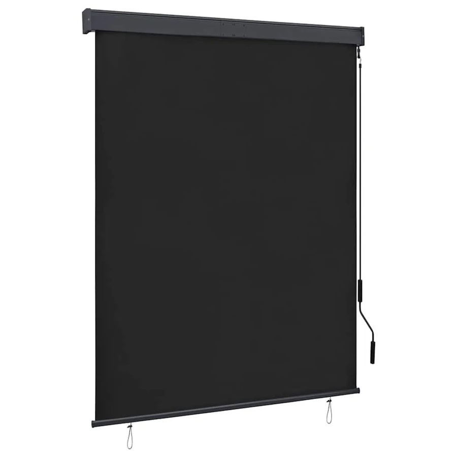 vidaXL Außenrollo Anthrazit mit Semi-Cassette aus Polyester, B: 140 cm, H: 250 cm - Bild 2