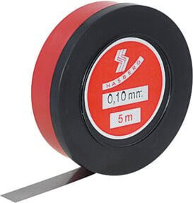 Hasberg Fühlerlehrenrolle aus C-Stahl in Rot, Breite: 12,7 mm, Länge: 5 m, Dicke: 0,25 mm - Bild 1