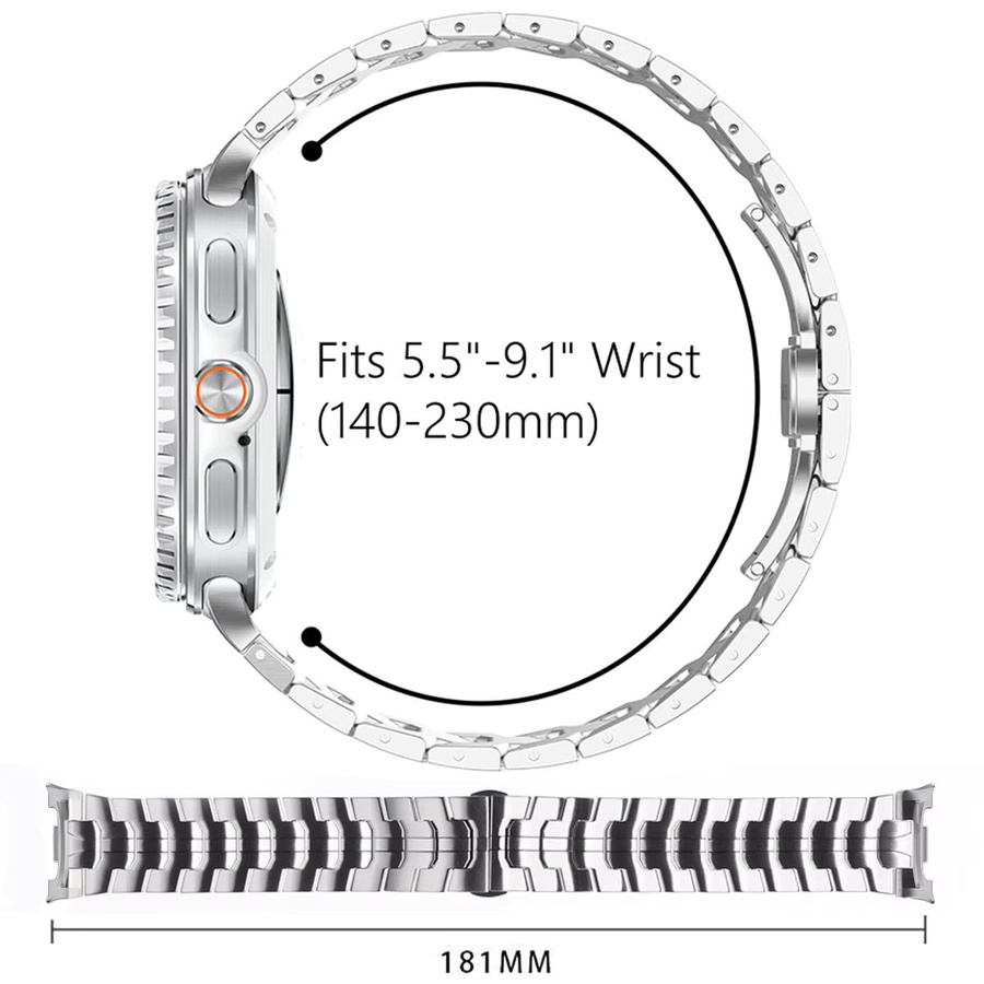 CHIICSMART Uhrenarmband Edelstahl, Silber, Unisex - Bild 2