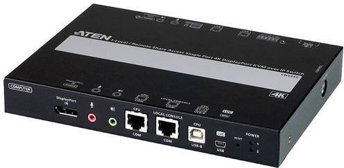 ATEN CN9950 KVM Extender über RJ45 Netzwerkkabel mit DisplayPort und 4K UHD in Schwarz - Bild 1
