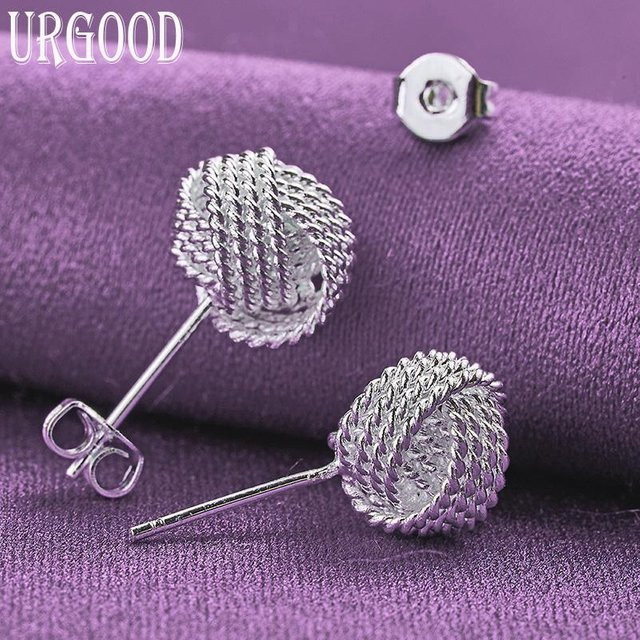 URGOOD Ohrringe, 925 Sterling Silber, blau, Damen, 0,90*0,90cm - Bild 1