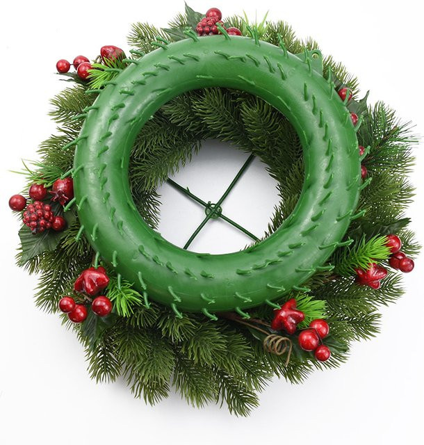 ZQCY Künstlicher Blumenkranz in Grün aus Kunststoff für Weihnachtsbaum und Hochzeitsdekoration - Bild 1