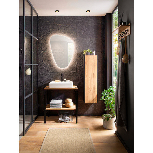 Schildmeyer Highboard Tonder Eiche Nachbildung Mattschwarz B/H/T: 30,2 x 106,0 x 23,4 cm - Bild 2