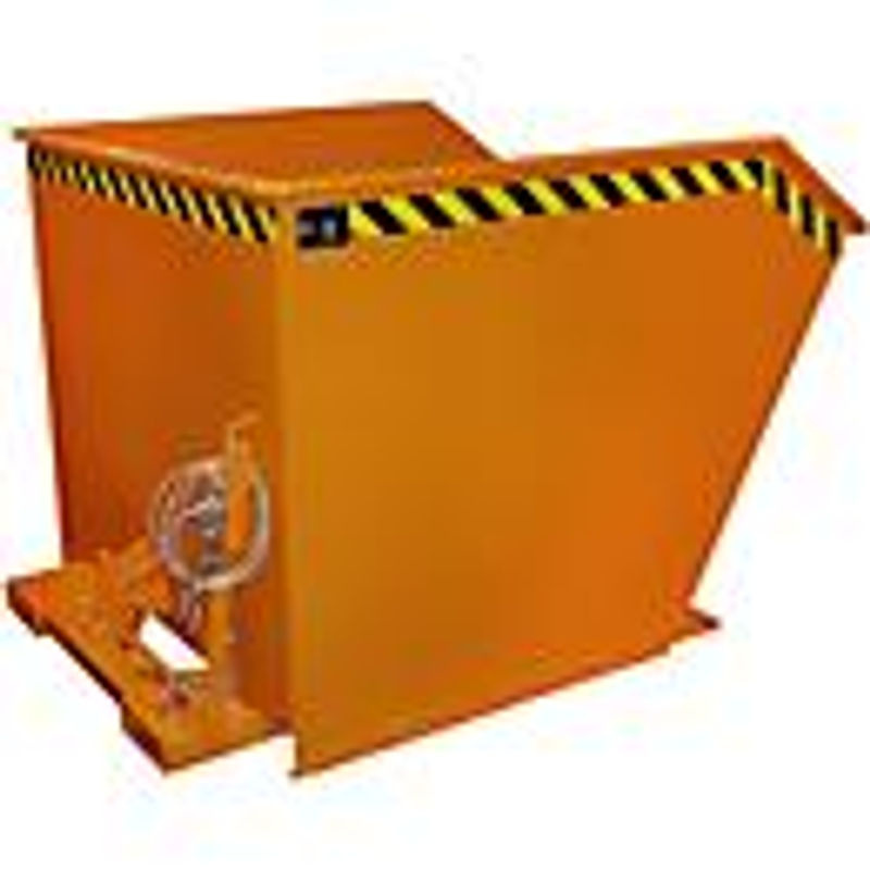 Bauer Kippbehälter Typ GU, 1500 Liter, orange, B/T/H: 128,0 x 109,0 cm - Bild 4
