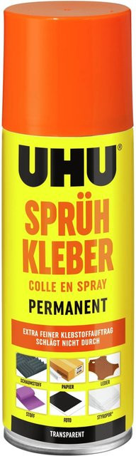 UHU Sprühkleber Permanent Transparent 200 ml - Bild 1
