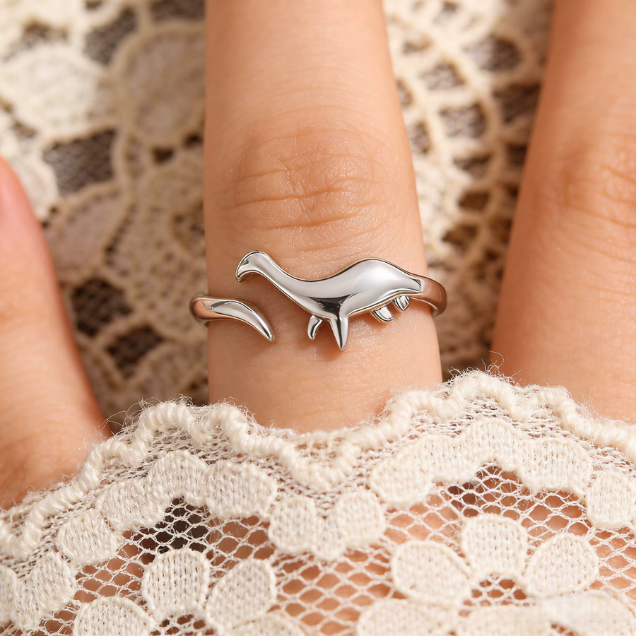 Ringset 925 Silber, Dinosaurier, Vintage - Bild 2