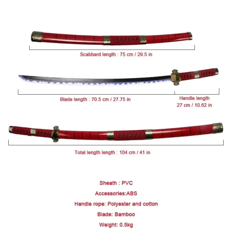Bandai One Piece Roronoa Zoro Katana Ninja-Messer Schwert, Holz - Bild 2