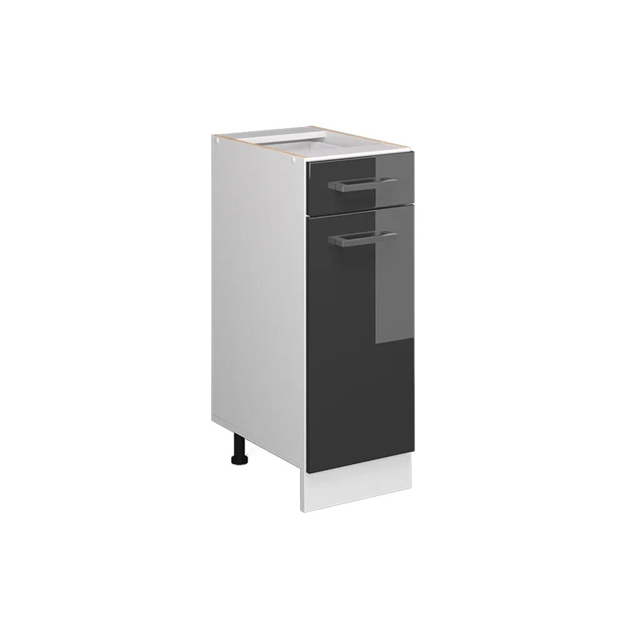 Vicco Küchenunterschrank R-Line Anthrazit Hochglanz und Weiß Breite: 30 cm ohne Arbeitsplatte - Bild 2
