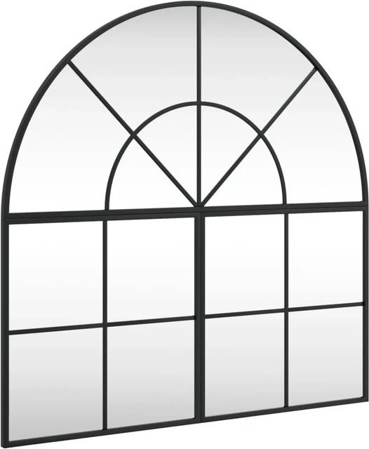 vidaXL Wandspiegel Schwarz Rund aus Metall und Glas B: 80 cm, H: 80 cm - Bild 1