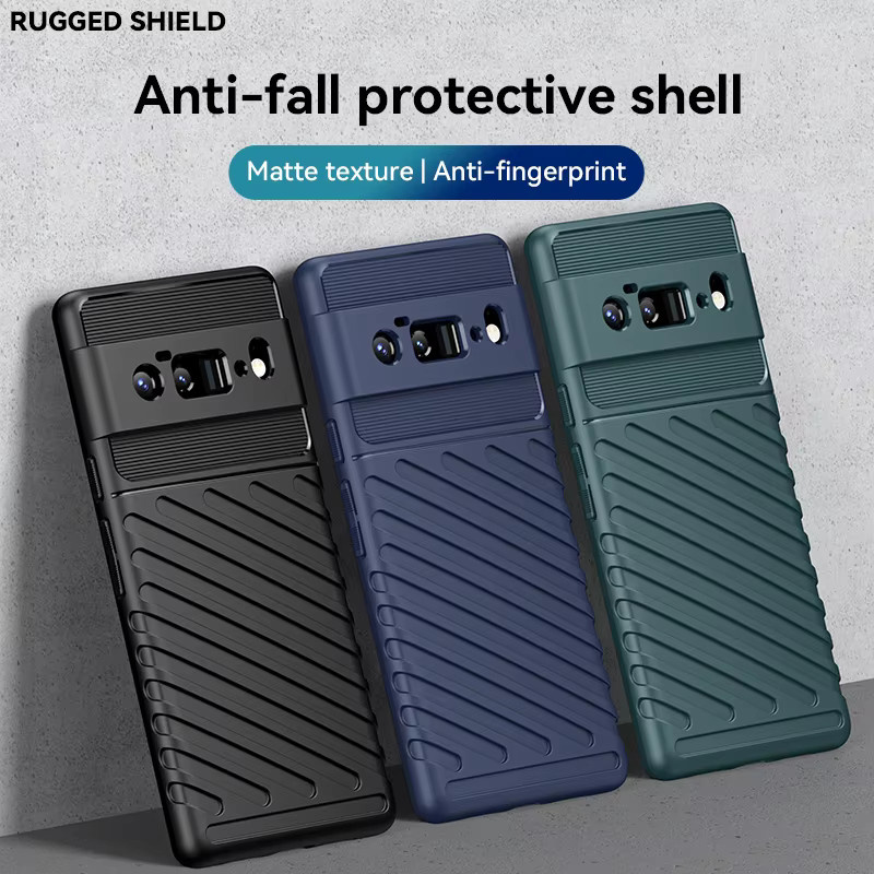 Stoßfeste Silikon-Handyhülle für Google Pixel 6 und Google Pixel 6 Pro in Blau - Bild 2