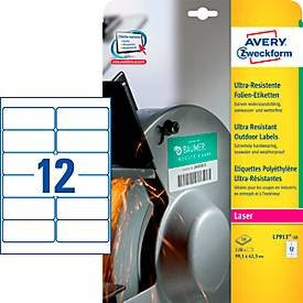 Avery Zweckform L7913-10 Folien-Etiketten aus Polyethylen, Weiß, 120 Stück, Breite: 99,1 mm, Höhe: 42,3 mm, für Laserdrucker geeignet - Bild 2