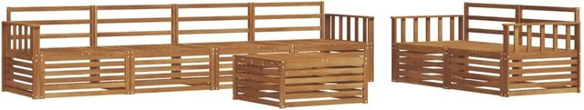 vidaXL Outdoor-Sofagarnitur 7-teilig aus Akazienholz in Braun - Bild 1