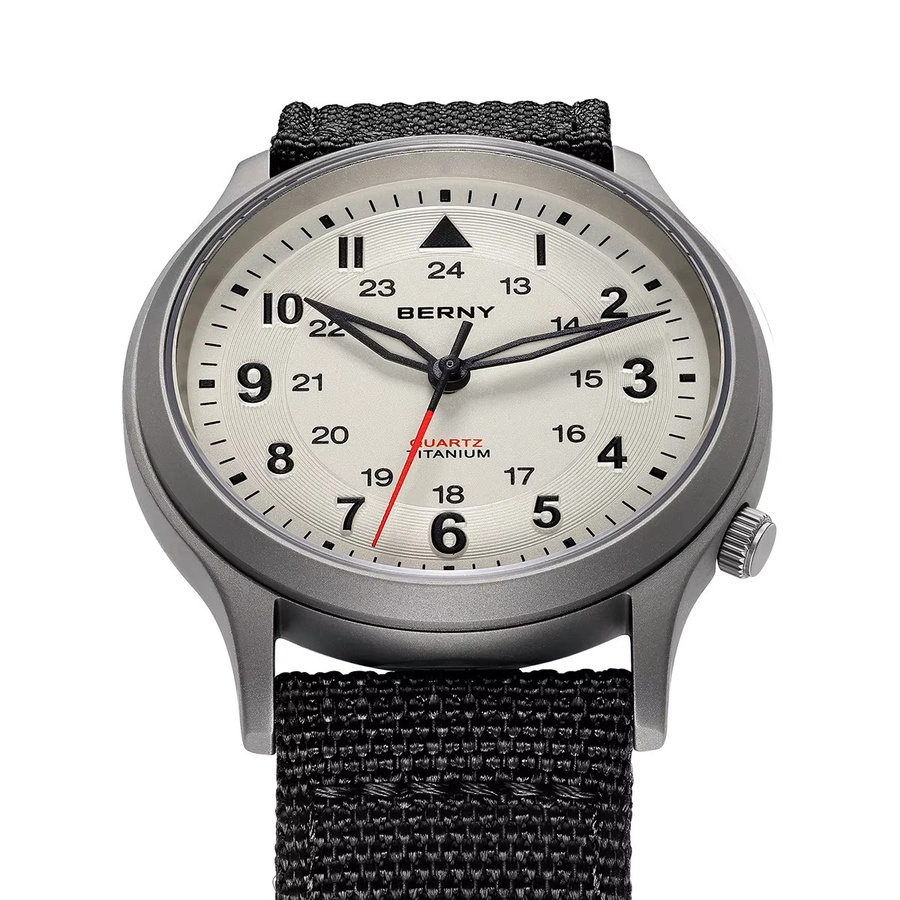 BERNY Armbanduhr Titan, Quarz, Textil/NATO, Herren, 5 ATM - Bild 2