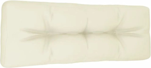 vidaXL Palettenkissen Creme aus Polyester, wasserabweisend und UV-beständig, B/T/H: 120 x 40 x 12 cm - Bild 1