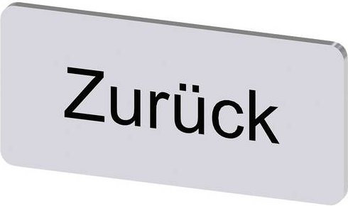 Siemens Bezeichnungsschild 3SU1900-0AC81-0AG0 in Silber und Weiß, 10 Stück - Bild 1