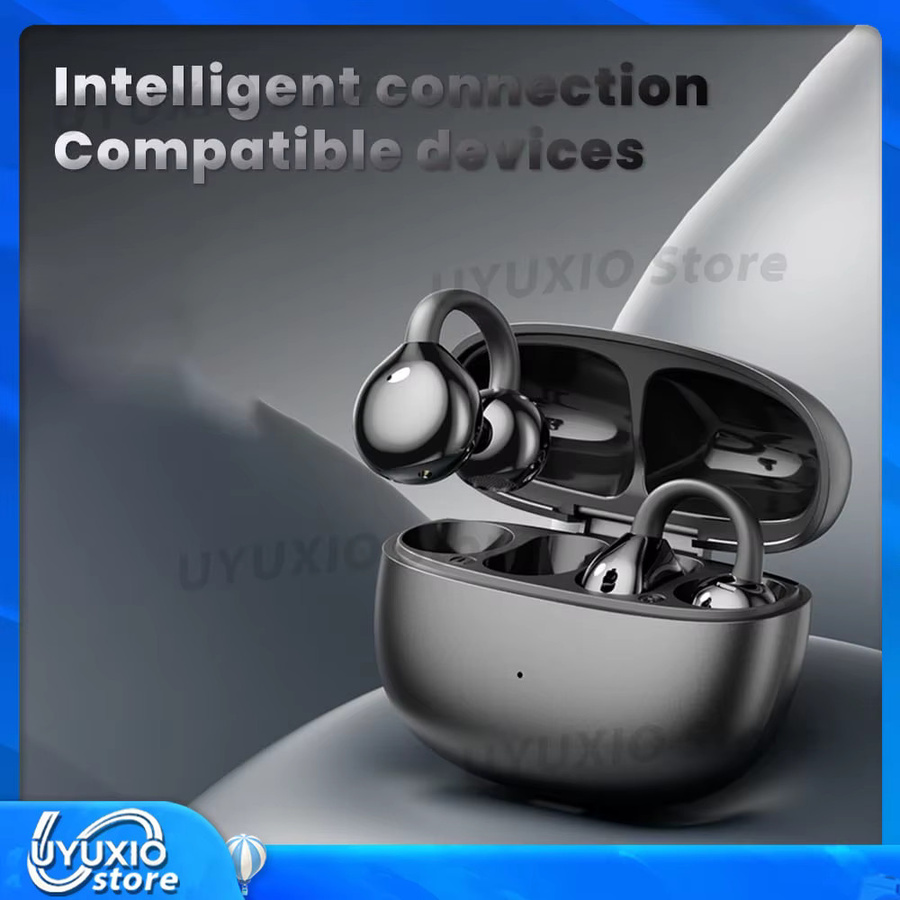 UYUXIO Kabellose Clip-On OWS Open-Ear Ohrhörer mit Bluetooth 5.4, Wasserdicht, Schwarz - Bild 6