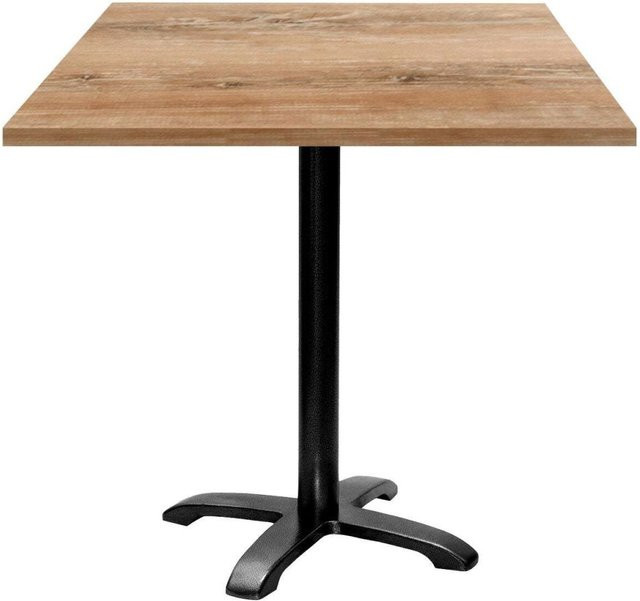 RestooTab Tisch Bazila quadratisch in Eiche mit schwarzem Gestell, B/T/H: 70 x 70 x 74 cm - Bild 1