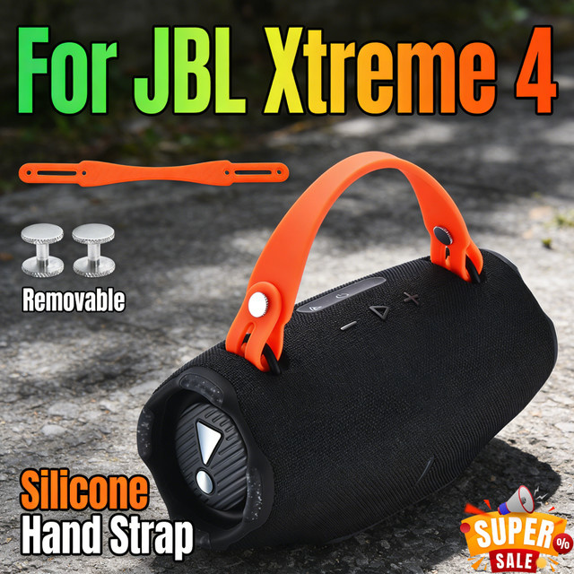 Rutschfester Silikon-Tragegurt in Schwarz als Zubehör für JBL Xtreme 4, 3 und 2 Lautsprecher - Bild 1