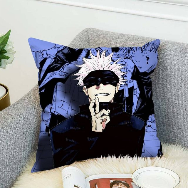GUOYU HOMEDECOR Jujutsu Kaisen Gojo Satoru Kissenbezug doppelseitig, quadratisch, Multicolour, B/T/H: 40 x 40 x 0 cm - Bild 1