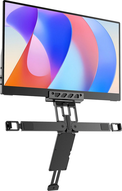 Uperfect Monitorständer in Schwarz für flexible Dual-Screen-Konfigurationen mit verstellbarer Aluminiumklemme für Laptops, Notebooks und MacBooks - Bild 1