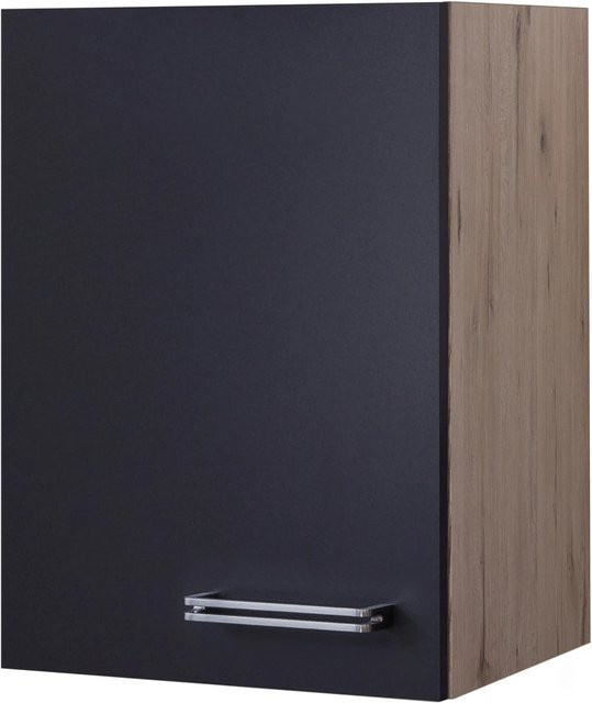Flex-Well Küchen-Hängeschrank Miniperl in Anthrazit und Eiche hell Nachbildung, Breite: 40 cm - Bild 1