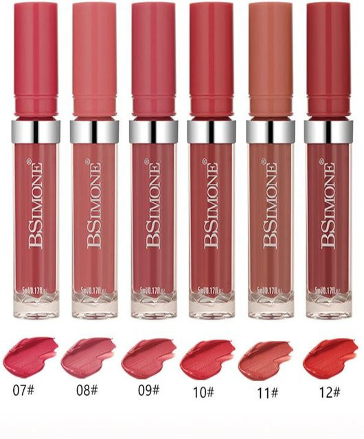 BSIMONE Lip Tint Matte Liquid Lipstick, Bare Pink, Kinder - Bild 1