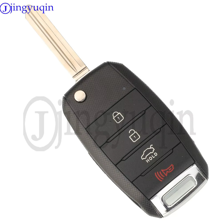 Jingyuqin OSLOKA-875T Fernbedienungsschlüssel für KIA Forte 2017 2018 2019, 433MHz 4D Chip, klappbarer Autoschlüssel in Schwarz - Bild 2
