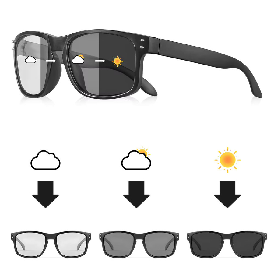 CRIXALIS Sonnenbrille, Vollrand, Square, Schwarz, Unisex, polarisiert, photochrom - Bild 6