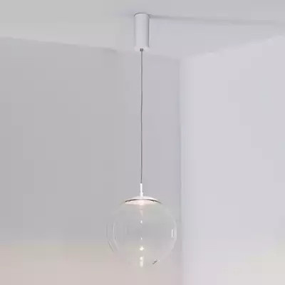 Mawa LED Glaskugelleuchte modern in Schwarz und Transparent, Durchmesser: 40 cm - Bild 1