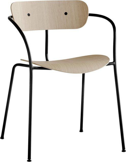 &Tradition Pavilion Av2 Stuhl in Beige aus Sperrholz und Holz im dänischen Moderne Design - Bild 1