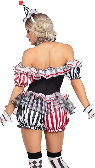 Potdemiel Clown Cosplay Kostüm, Rollenspiel-Uniform, Bunt / Mehrfarbig - Bild 1