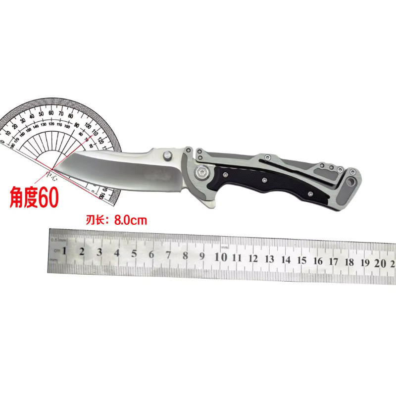 CR 5190 Graphit Outdoor-Klappmesser mit 8Cr13Mov Klinge und G10-Griff in Schwarz-Grau - Bild 3