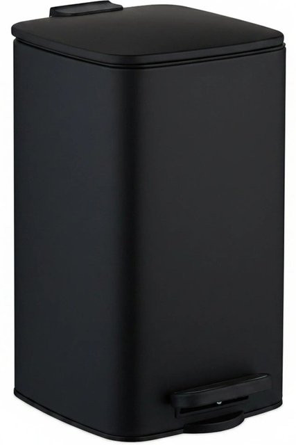 Relaxdays Kosmetikeimer aus Metall mit Softclose in Schwarz, B: 33,5 cm, T: 20 cm, H: 23,5 cm - Bild 1