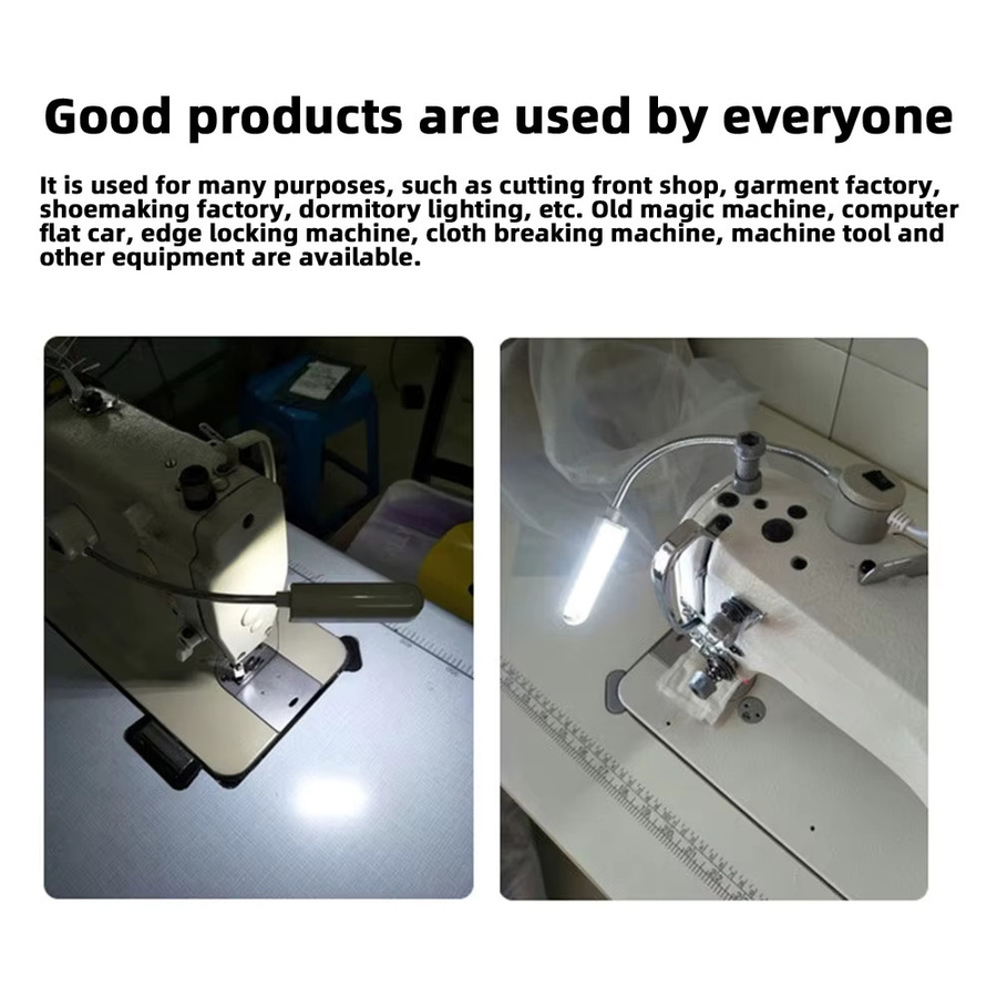 Ligghig Industrielle LED Nähmaschinen-Arbeitsleuchte mit 30 LEDs und flexiblem Schwanenhals in Weiß - Bild 3