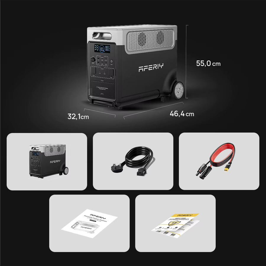AFERIY P310 Tragbares Kraftwerk 3600 W Solargenerator mit 3840 Wh LiFePO4-Batterie für Home Backup, Outdoor und Camping - Bild 5