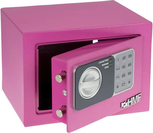 HMF Tresor mit Zahlenschloss in Pink, B/T/H: 23 x 17 x 17 cm