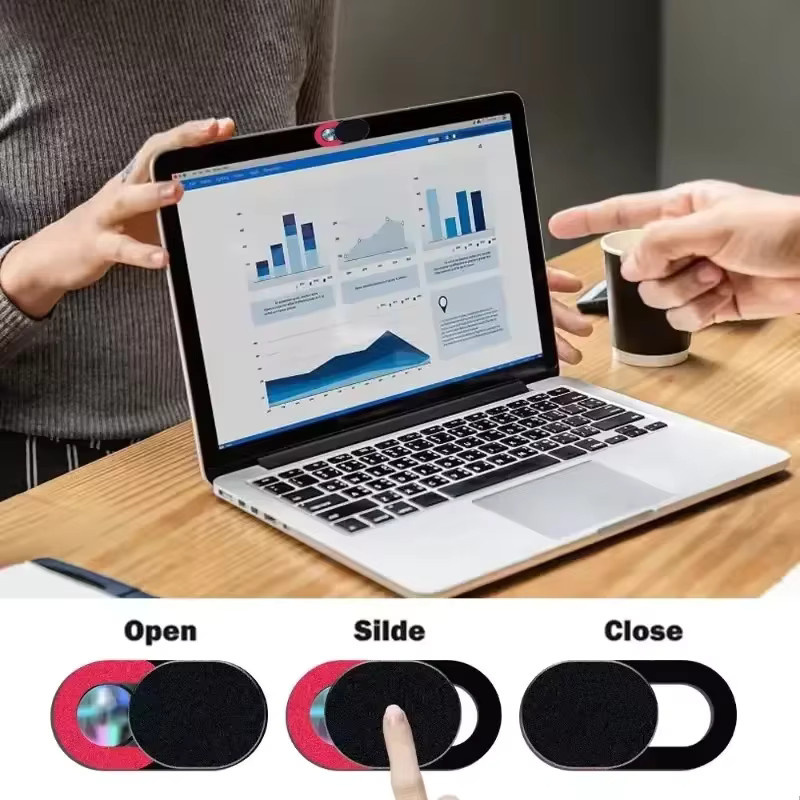 Webcam-Abdeckung Set als ultradünner Schiebe-Sichtschutz für Laptop, iPhone, iPad und MacBook Pro in Schwarz oder Weiß - Bild 3