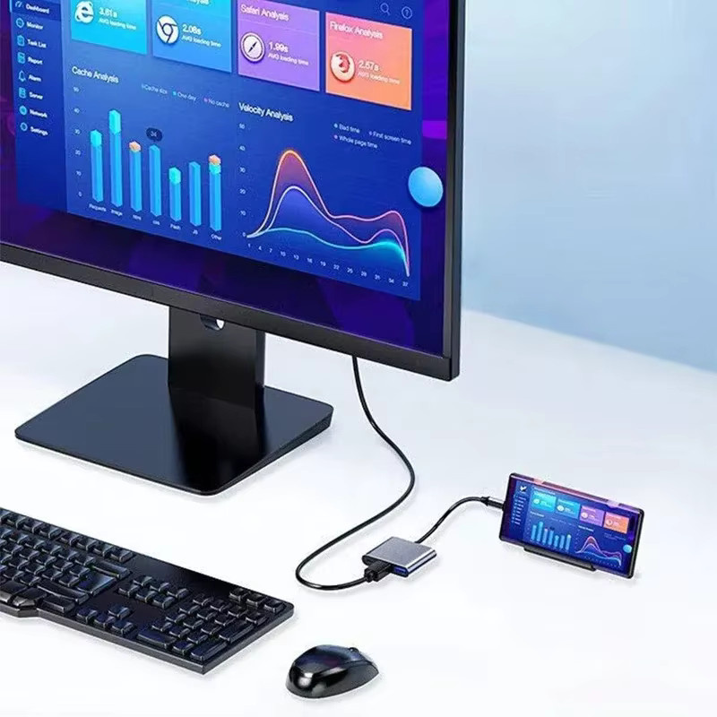 Huawei USB-C zu HDMI Adapter und USB 3.0 Hub in Grau für 4K UHD Auflösung - Bild 3