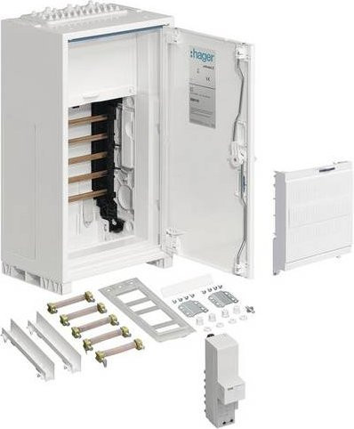 Hager Anschlussschrank ZB011D aus Stahl in Weiß, Höhe: 110,0 cm, Breite: 20,5 cm - Bild 1