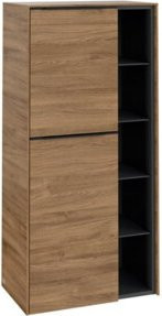 Villeroy & Boch Subway 3.0 Mittelschrank mit Glastüren in Blau und Braun, Wandmontage, B/H/T: 120 x 57,4 x 36,2 cm - Bild 1