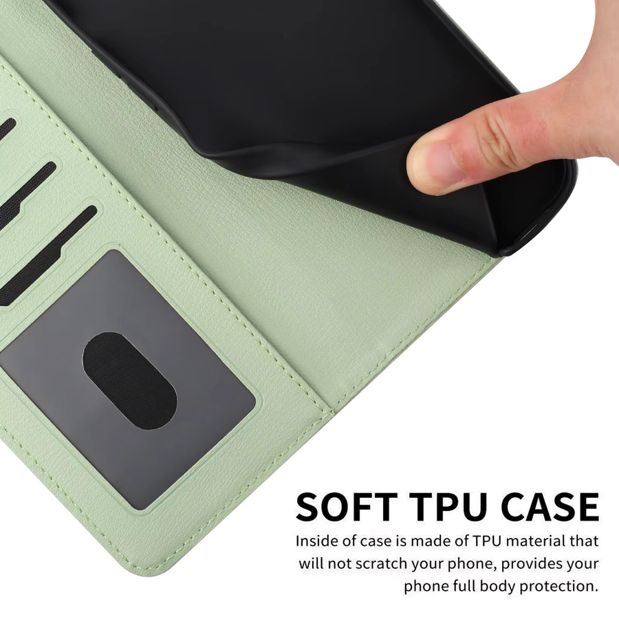 HKNR Leder Handyhülle mit Katzen-Design als Brieftasche für Samsung Galaxy S25 S24 S23 S22 S21 S20 Ultra Plus FE A16 A26 A36 A56 in Schwarz oder Grün - Bild 5