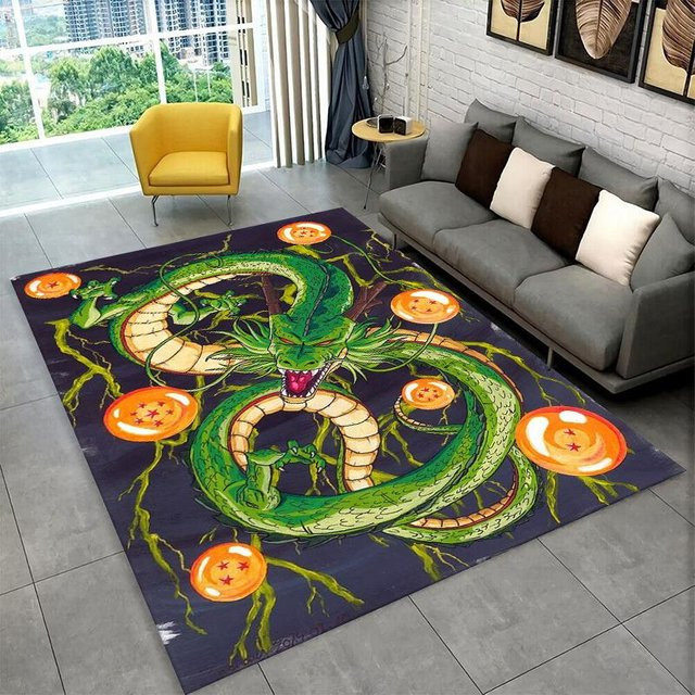 Rutschfester Anime Spielteppich Dragon Ball für Kinderzimmer und Wohnzimmer, grau/mehrfarbig, B/T: 60 x 40 cm - Bild 1