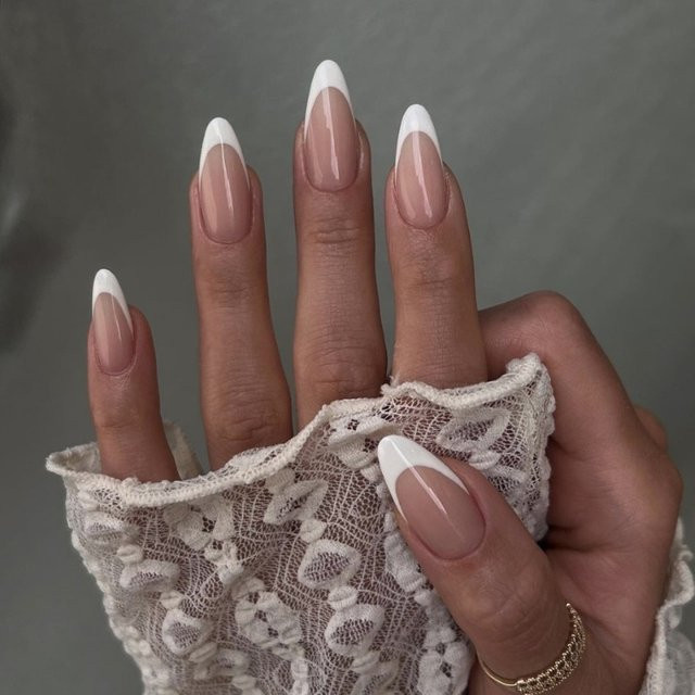 Stylebon Kunstnägel, Mandelförmig, French Design, Glänzend, Damen - Bild 1